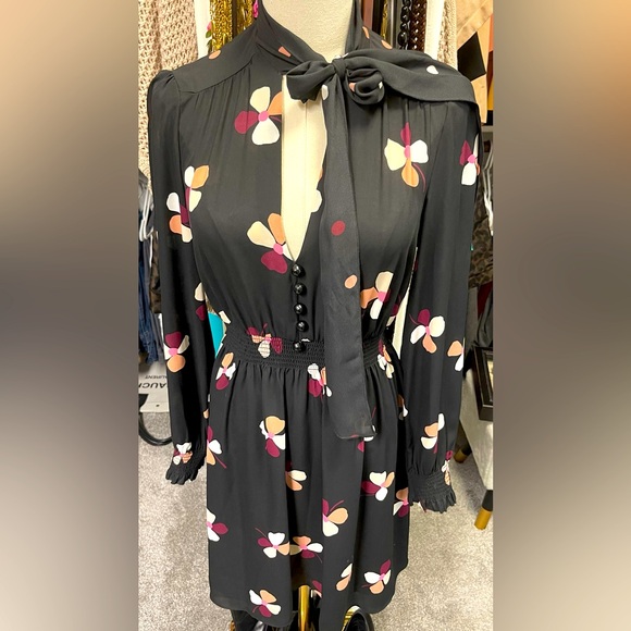 Kate Spade Glitzy Ritzy Dusk Buds Print Mini Dress Size S NWOT - Picture 4 of 12